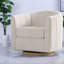 Chaises d'appoint pivotantes avec rangement, base en bois de chenille, chaise de maison moderne