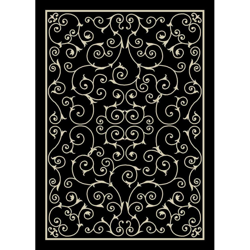 Tapis noir Dian, Rectangle 10 pi x 13 pi