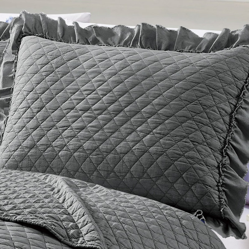 Bashira Modern & Contemporary Polyester Quilt, Twin Quilt + 1 Twin  Shams, Blue