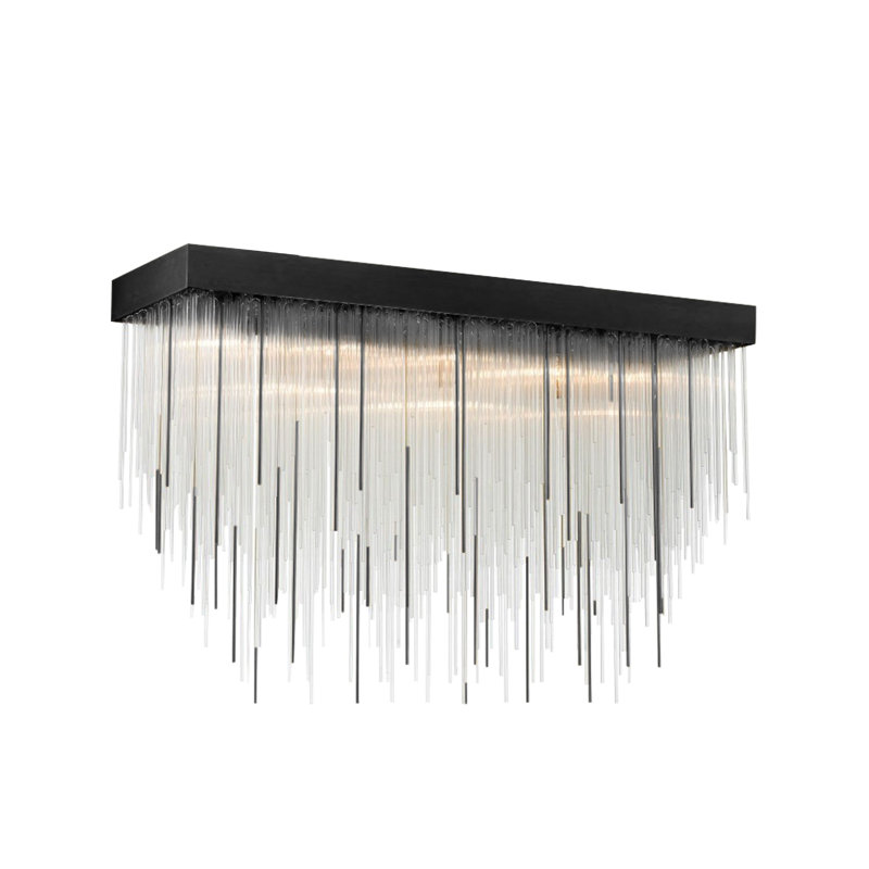 Waterfall 27 - Light Chandelier, Satin Brushed Black