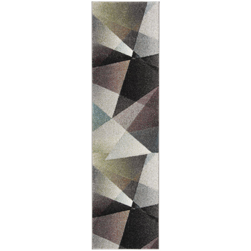 Tapis gris / brun Asumi, Tapis de couloir 2 pi 3 po x 6 pi