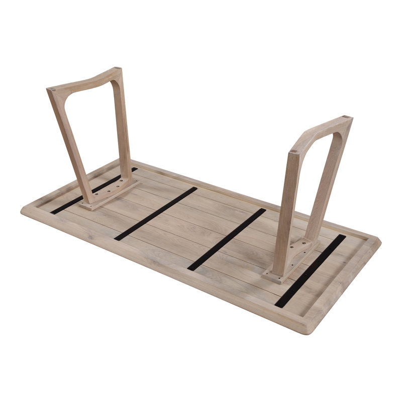 Longfellow Solid Wood Dining Table, White Wash