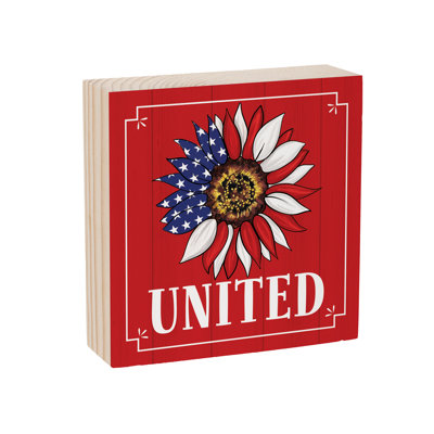 American Classic Table Decor Wood Plock "United", 6"