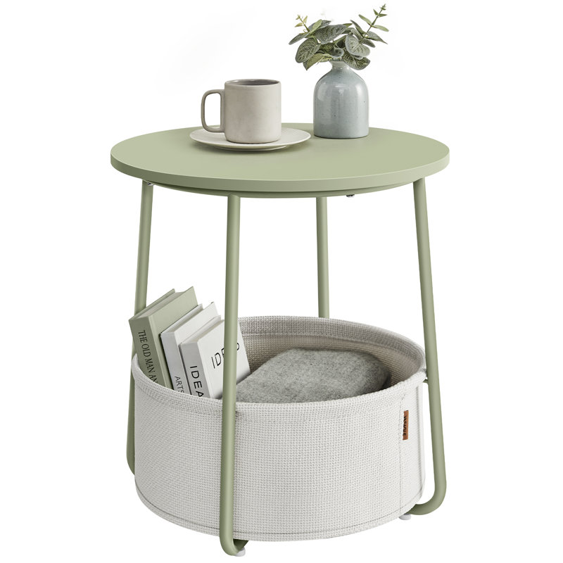 Lauranne Frame End Table, Green, White