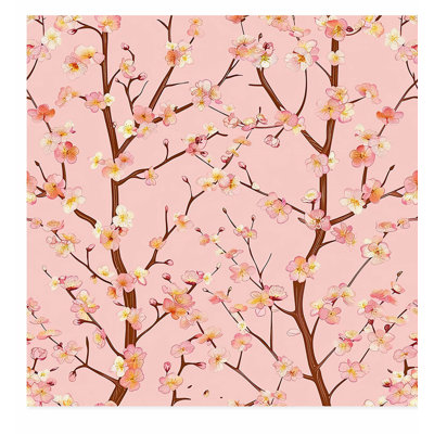 «Botanical Sakura Cherry Blossom Tree I», reproduction d'art asiatique sans cadre