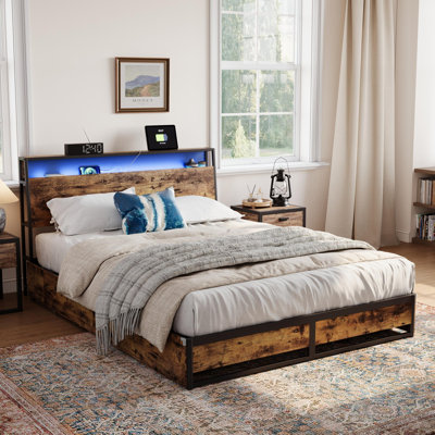 Naughton Metal Platform Storage Bed