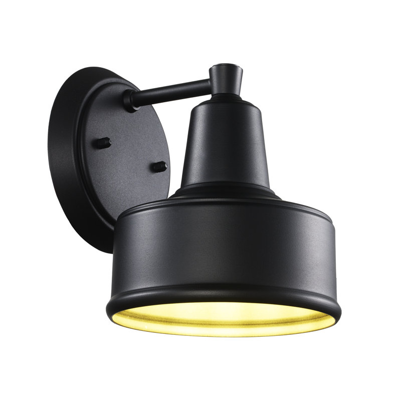 Wall Light, Black, 7.7" H x 6.4" W x 7.1" D