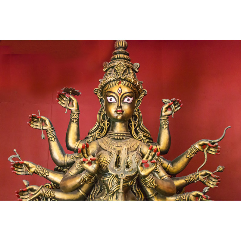 Hindu Goddess Durga - Wrapped Canvas Print, 20cm H x 30cm W x 3.8cm D