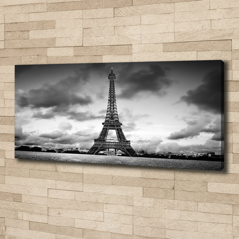Eiffel Tower Paris - Wrapped Canvas Print, 50cm H x 125cm W x 2cm D, Canvas