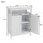 Armoire de rangement pour salle de bain avec portes à double volet - Blanc