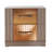 Frum Signature Nightstand in Riversand with Golden Accent