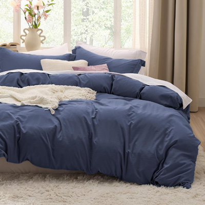 Ensemble de housse de couette en microfibre Litsure - Ensemble de literie très doux en coton prélavé (ensemble de 3)