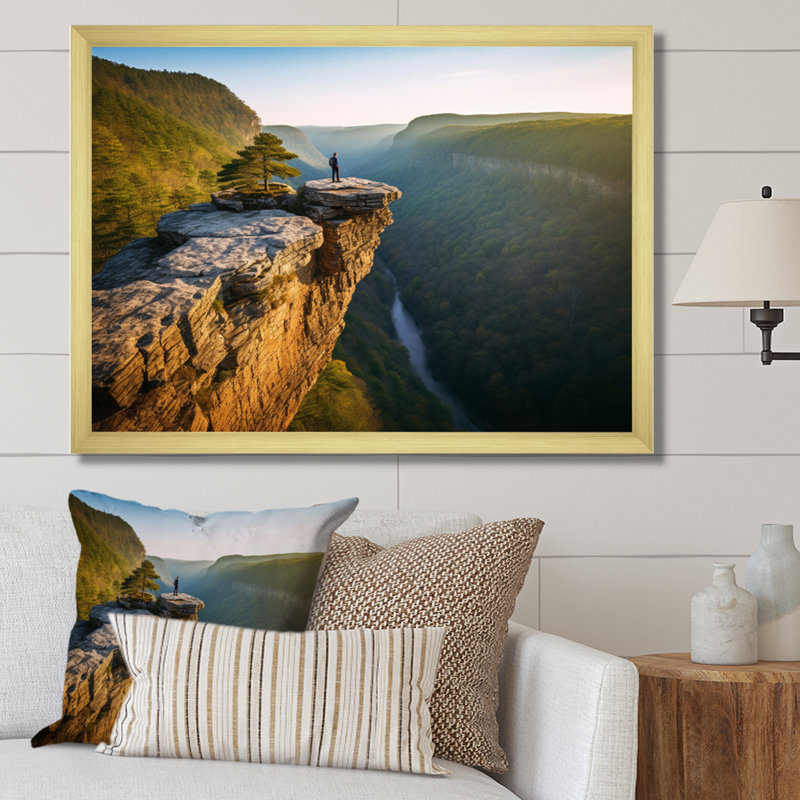 Arkansas Whitaker Point I Framed On Canvas Print, 24" H x 32" W x 1" D, Gold Picture Framed