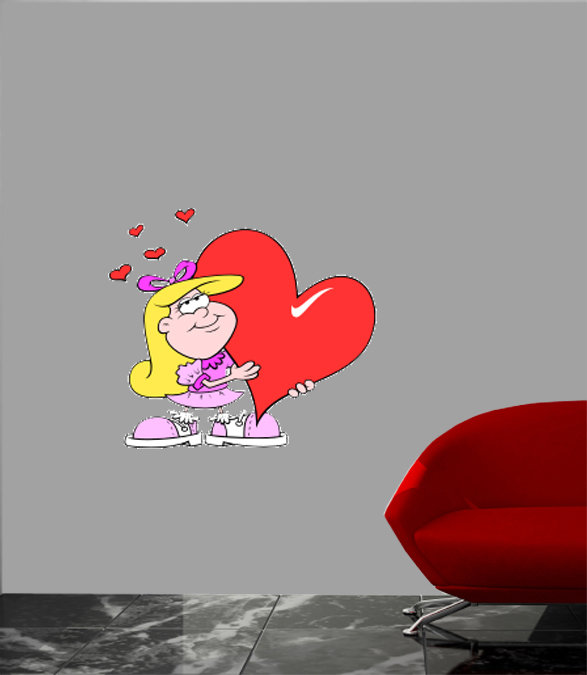 Adhésif décoratif «Valentines Love», H 21 po x l 24 po