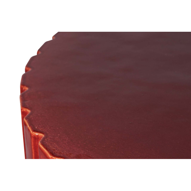 Ceramic Furniture Round Outdoor Coffee Table , 30'' in. W 30'' in. D, Plum