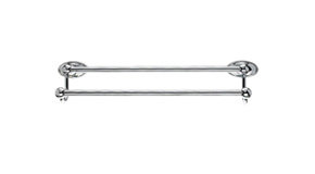 Edwardian Bath Double 20 1/2" Wall Mounted  Towel Bar, Polished Chrome