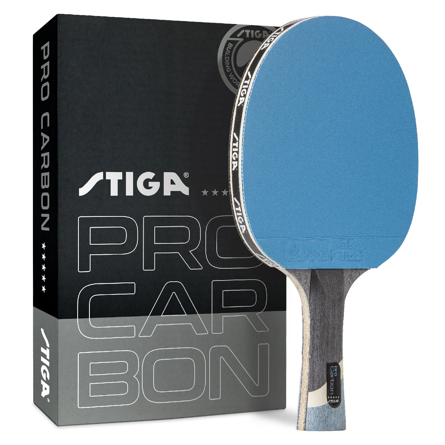 STIGA Performance 4 Player Ping Pong Paddle Set of 4 – Table Tennis  Rackets, 6 – 3 Star Orange and White Balls
