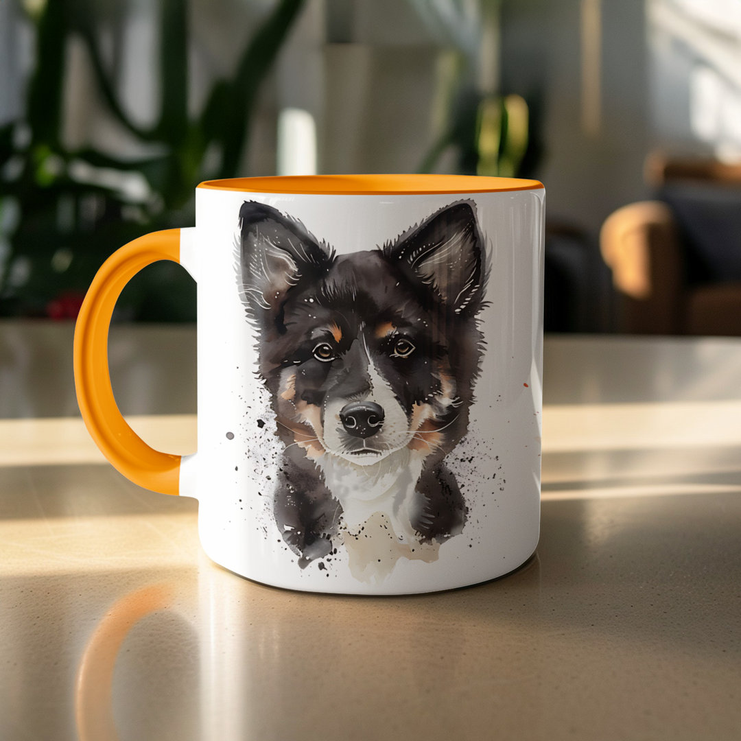 Watercolor Shetland Sheepdog Portrait Art 11oz Coffee Mug