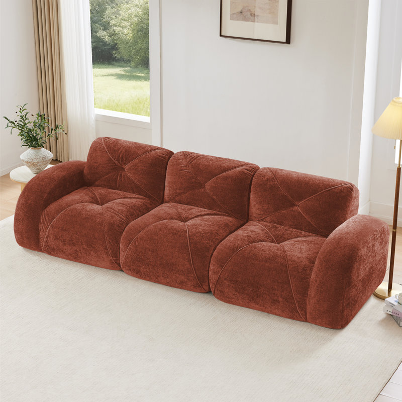Canapés en velours de style nuage de style modulaire pour le cinéma maison