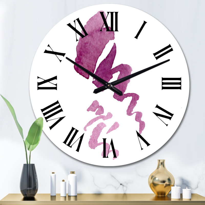 Horloge murale mauve tourbillon mauve, Médium