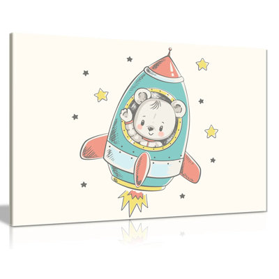 Rocket Bear - Wrapped Canvas Print