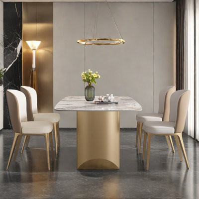 Ensemble de table de salle à manger rectangulaire moderne et simple