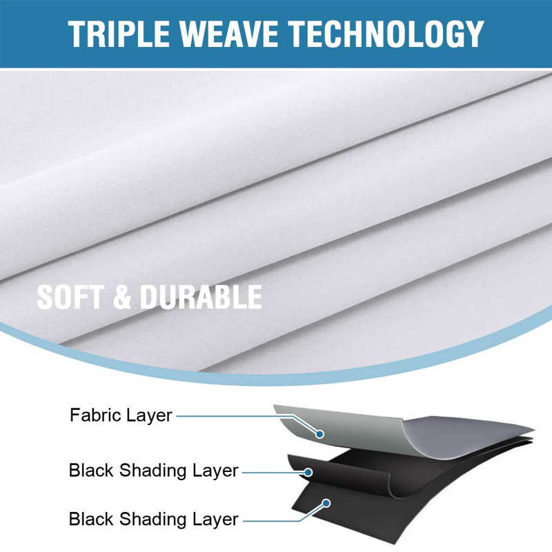 100% Blackout French Door Curtain Privacy French Door Blinds Light Blocking Curtain for Sliding Glass Door Thermal Insulated Tie Up Shade,1 Panel