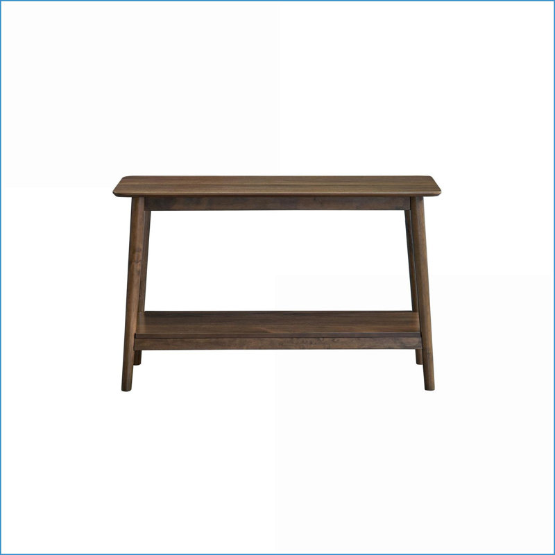 Lamonte Walnut Sofa Table W/Shelf