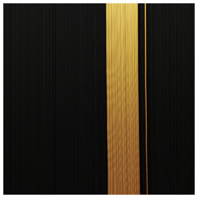 Black Gold Vertical Stripes Bath Mat