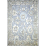 Oushak Collection, Transitional One-of-a-Kind Rectangle 5'10" X 8'8" Hand Knotted Area Rug
