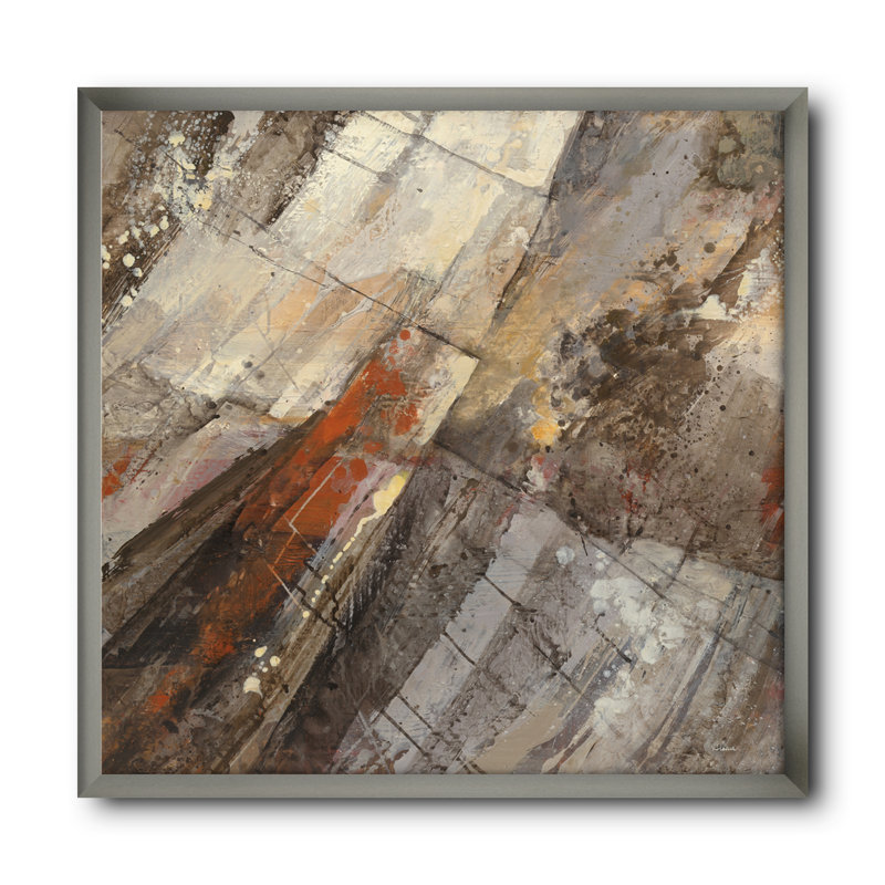«Fire and Ice Minerals III», reproduction sur toile encadrée, H 30 po x l 30 po x P 1 po, Cadre argenté