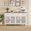 Buffet rétro avec portes géométriques sculptées à la main-129681784