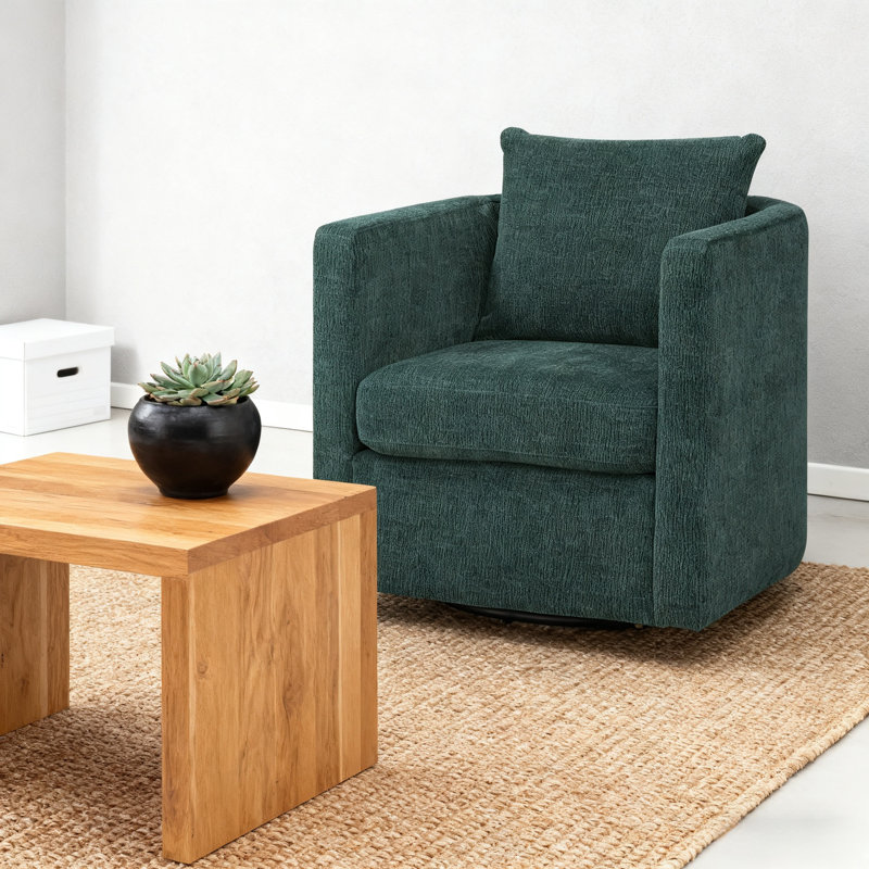 Fauteuil demi-tonneau pivotant Modern Peacock, Paon