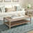 Wilfred Coastal Wood and Jute Storage Coffee Table, White Wash