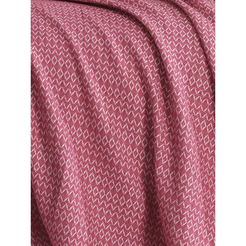 Ensemble de couvre-lit 3 pièces en mélange de coton rose Overby