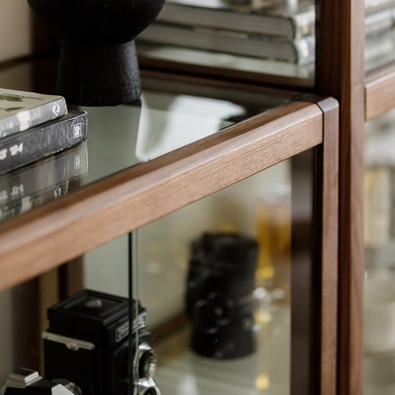 Brown Solid  Wood Display Cases