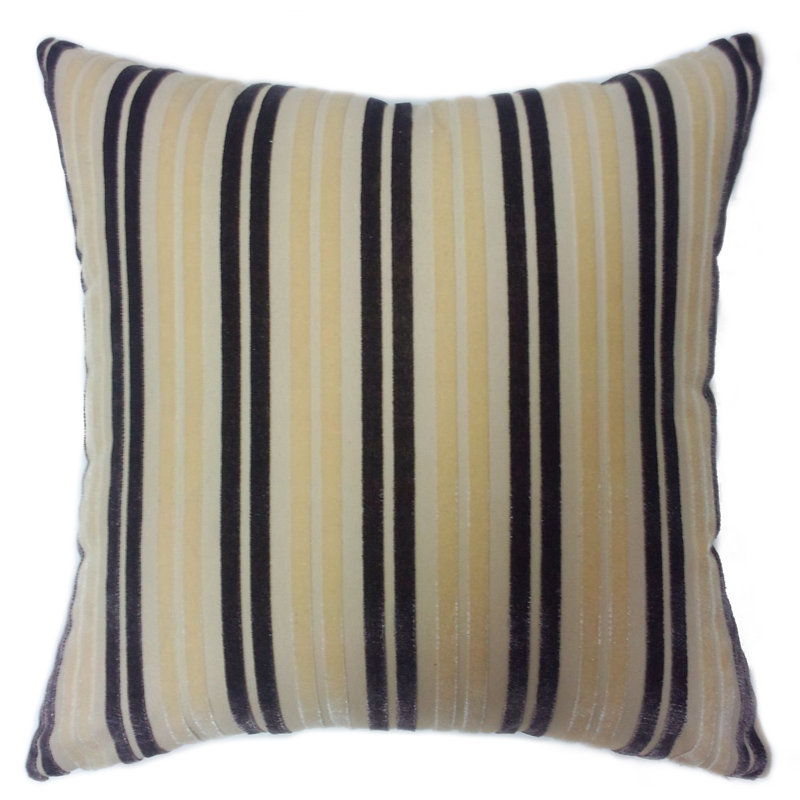 Striped Throw Pillow, Beige/Purple