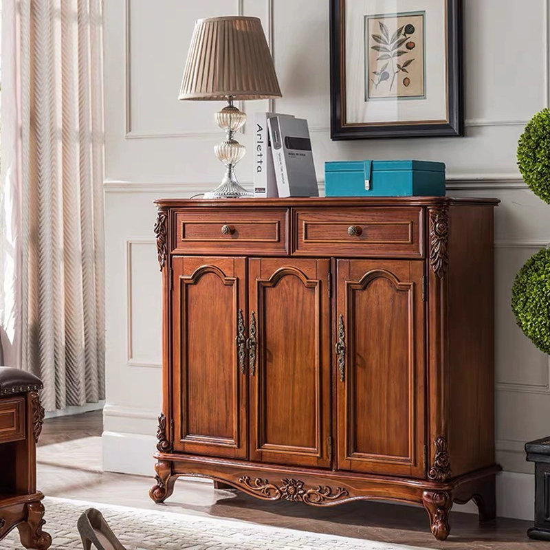 Light-walnut Solid Wood Shoe Storage Bench, Light Walnut