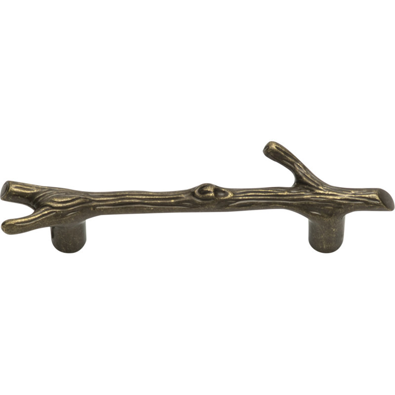 Twig 3" Center Bar Pull, Burnished Bronze
