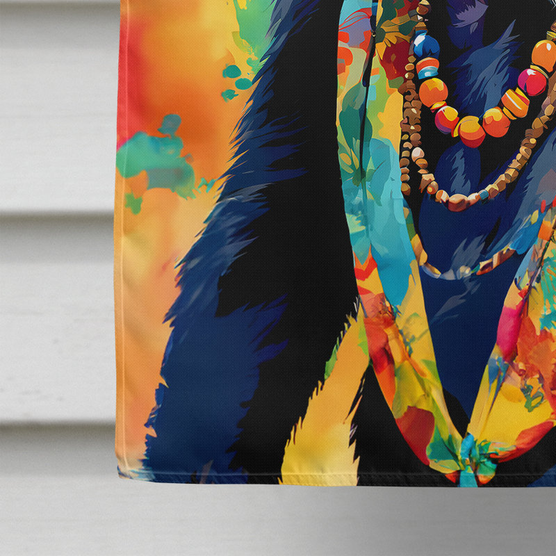 Drapeau de maison de chimpanzé hippie