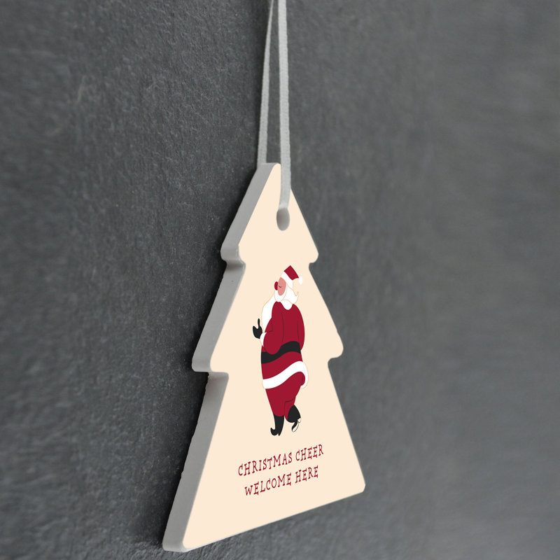 The Seasonal Aisle Christmas Cheer Ceramic Tree Shaped Ornament