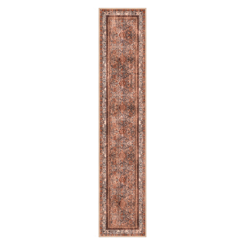 Hallway Runner Rug Machine Washable Vintage Oriental Rug, Runner 2'x 10', Vintage Red