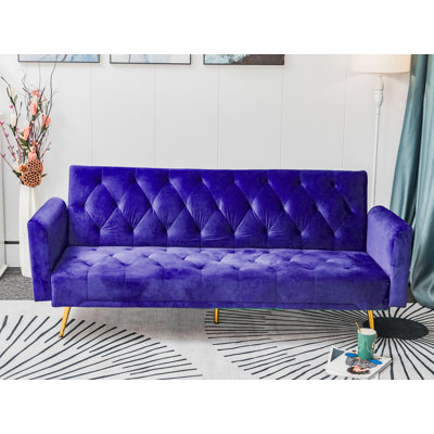 Vassallo 70.95'' Velvet Sleeper Sofa