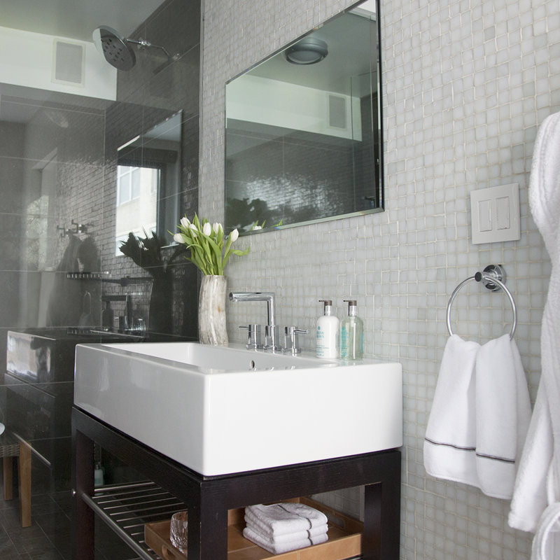 Robinet de salle de bain espacé avec ensemble de drain Neo, Chrome poli