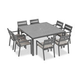 Pacifica Outdoor 9 - Piece Dining Set with Cushions