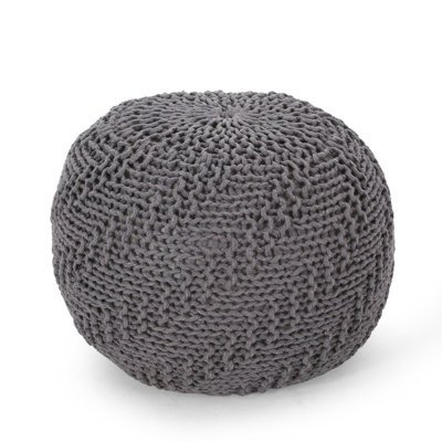 Knitted Cotton Yarn 20 x 20 Round Pouf