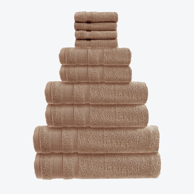 Baljiwan 10 Piece Egyptian-Quality Cotton Bath Towel Bale - Luxury Zero Twist Cotton, Multi-Size