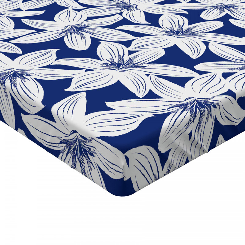Microfiber Floral Fitted Sheet, Full Fitted Sheet