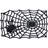 Black Spider Web Rectangular Halloween Doormat 18" x 30"