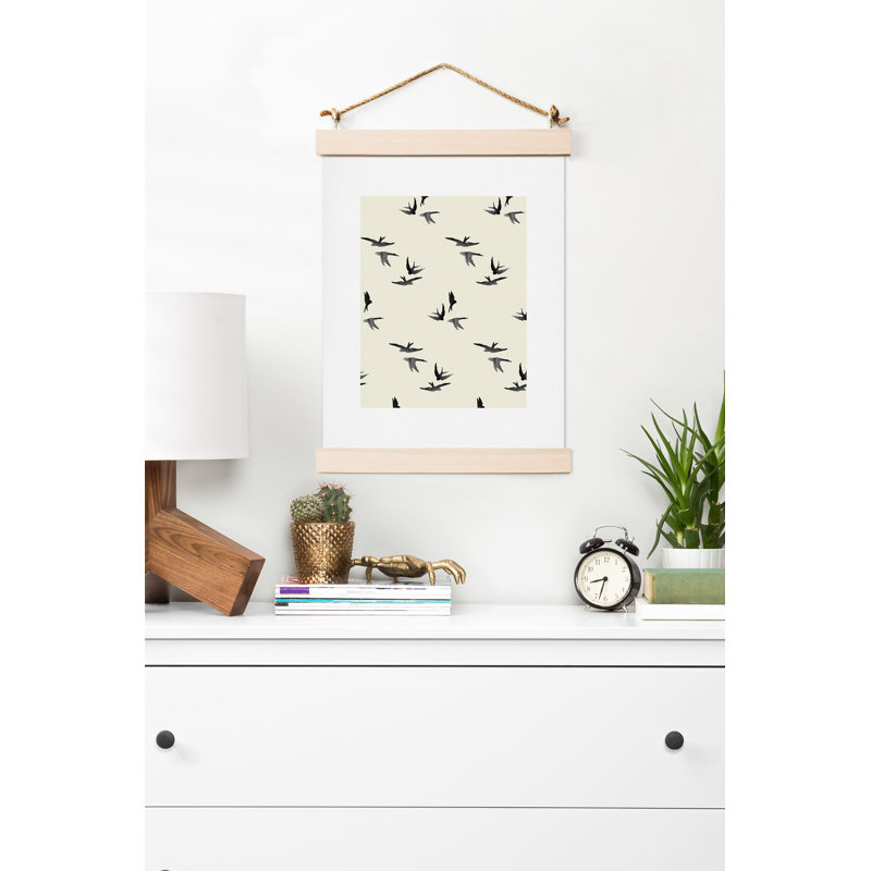 « black oiseaux », impression, H 10 po x l 8 po x P 0,13 po